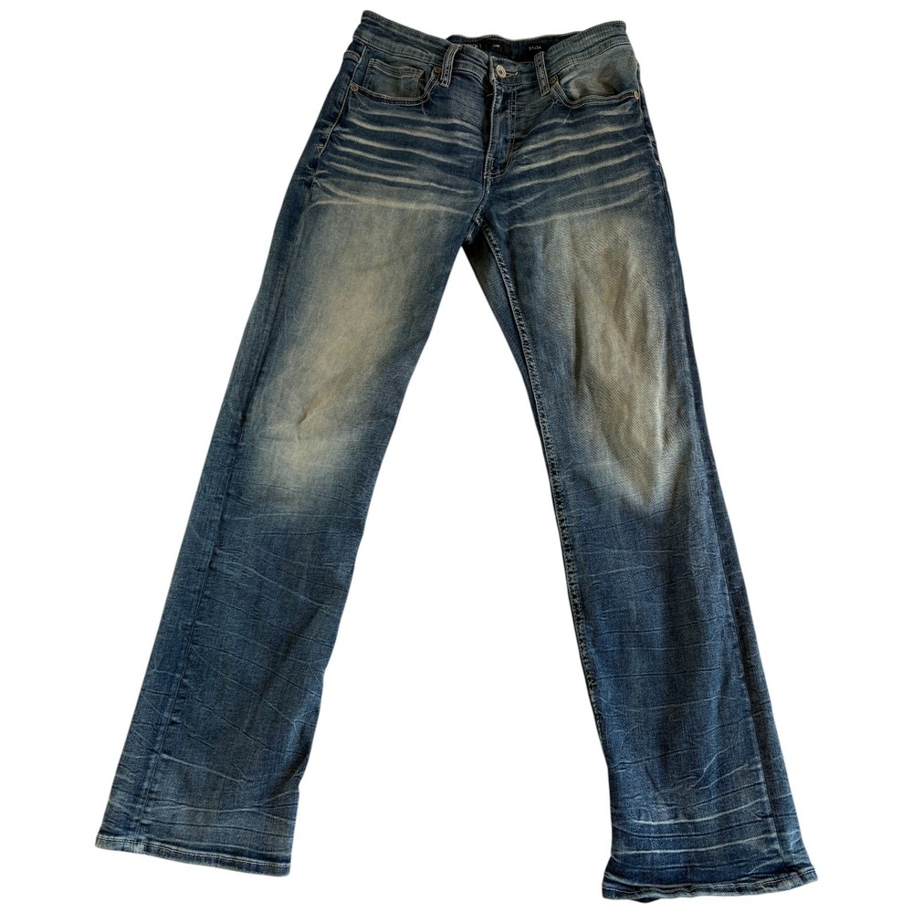 Buckle BKE Jake Regular Straight Jeans Mens 31x34 (29x31.5) Blue‎ Denim Stretch